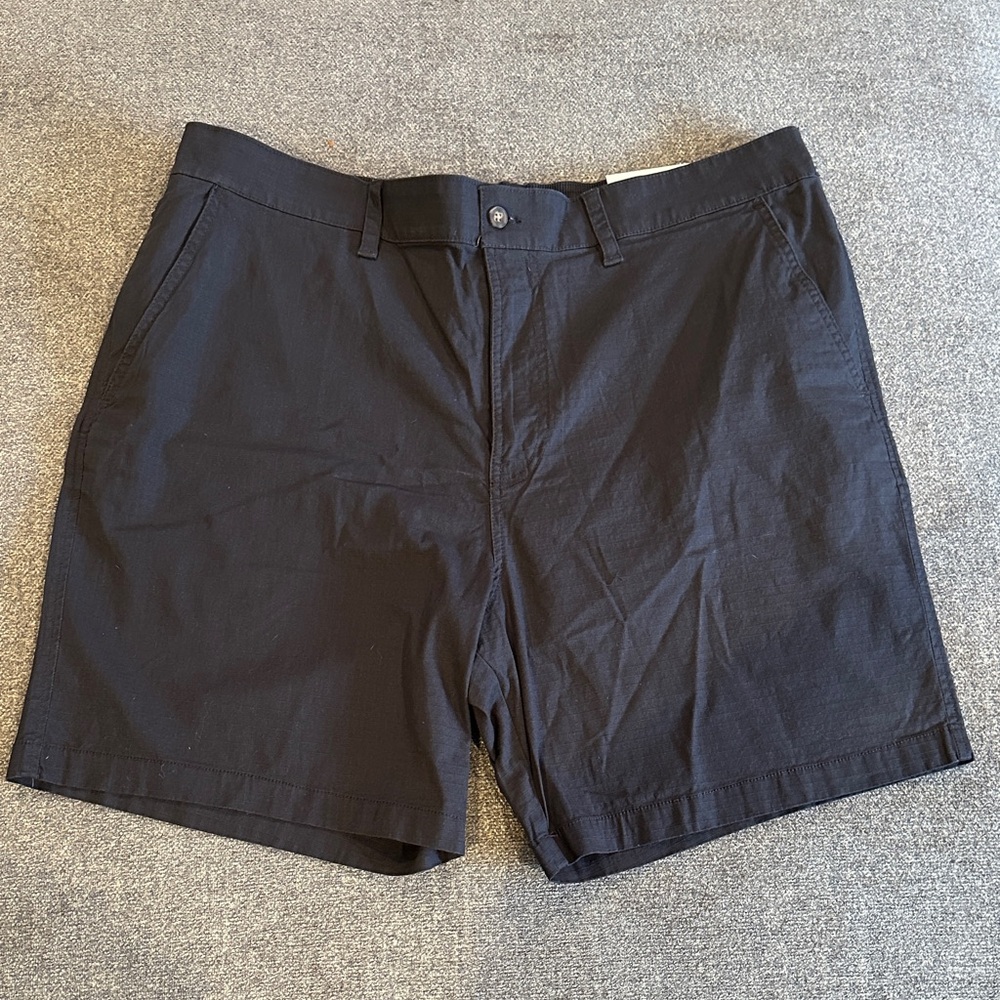 NWT- Lucky Brand Men's Black Flat Front Shorts. Size XL
